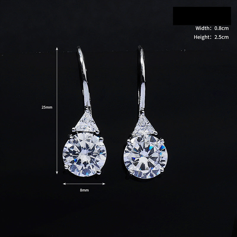 Venta al por mayor Aretes Zircon Niña Aretes Ins Out Diario Versátil OLY-ES-HX001